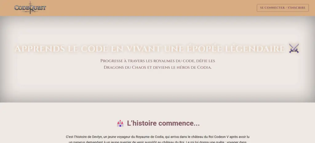Page d'accueil